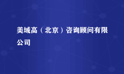 美域高(北京)咨询顾问的经济贸易咨询服务解析